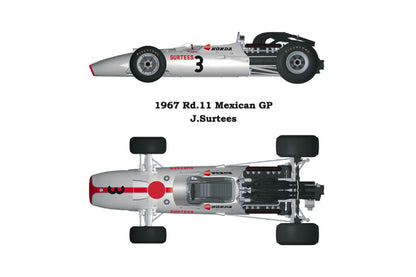 K343 Model Factory Hiro 1:43 HONDA RA300 1967 Rd.9 Italian GP / Rd.10 U.S. GP / Rd.11 Mexican GP Multi-Material Kit
