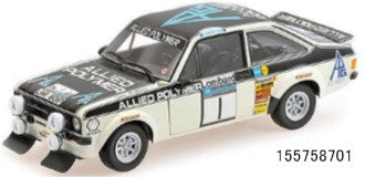 155758701 MINICHAMPS 1:18 Ford RS 1800 ALLIED POLYMER GROUP #1 RAC Rally 1975 Winner