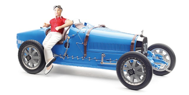 M-100-B-018 CMC 1:18 Bugatti T35 Bright Blue with Female Racer Figure