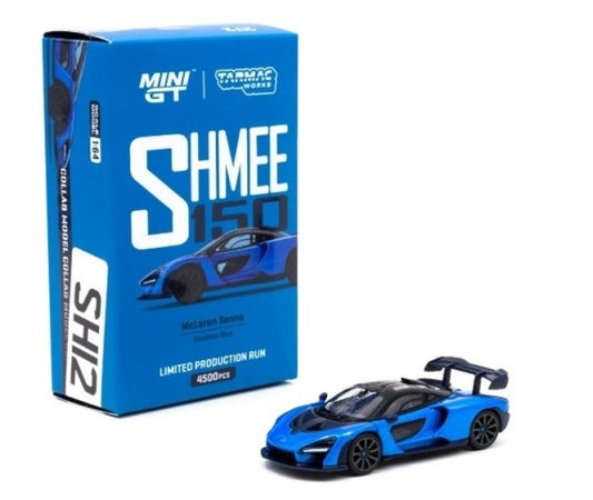 MMGT00272-R TSM MINI-GT 1:64 McLaren Senna Cerulean Blue Tarmac Works Shmee 150 Collection RHD