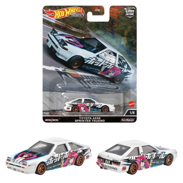 HCJ99 Hot Wheels CarCulture Mountain Drifters Toyota AE86 Sprinter Trueno 10pcs