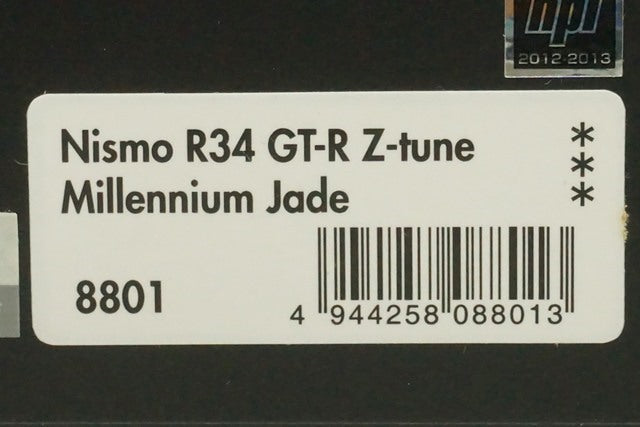 1:43 HPI 8801 Nismo R34 GT-R Z Tune Millennium Jade 51st Shizuoka Hobby Show Limited