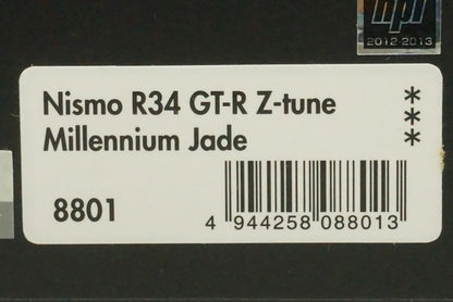 1:43 HPI 8801 Nismo R34 GT-R Z Tune Millennium Jade 51st Shizuoka Hobby Show Limited