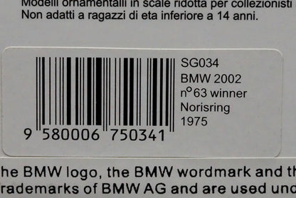 1:43 SPARK SG034 BMW 2002 Norisring Winner 1975 #63 Jorg Obermoser