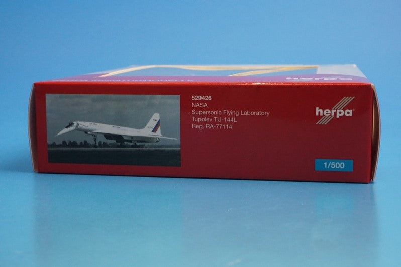 1:500 Tupolev TU-144LL Research Aircraft Modified NASA Supersonic Flight Test Aircraft RA-77114 529426 Herpa