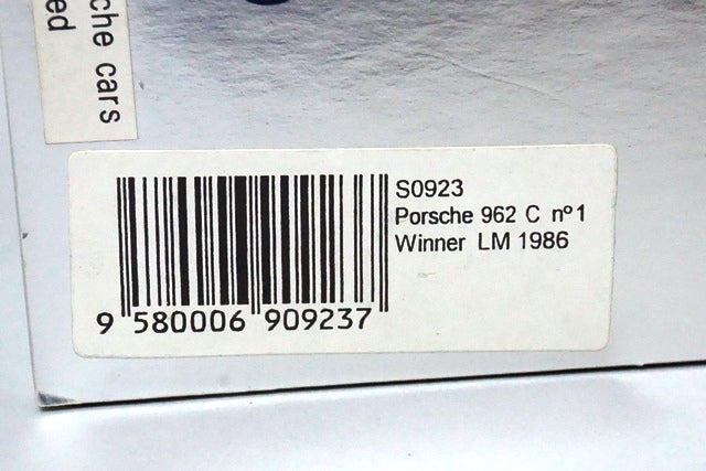 1:43 SPARK S0923 Porsche 962C LM Le Mans winner 1986 #1