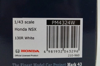 PM4324W MARK43 1:43 Honda NSX 130R White model car