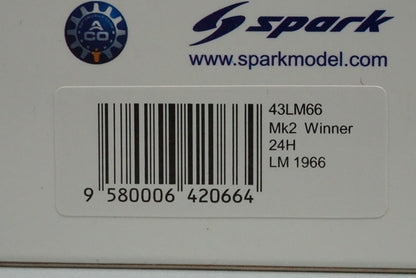 1:43 SPARK 43LM66 Ford Mk2 Le Mans 24h 1996 #2 model car