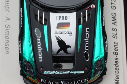 1:43 SPARK SB092 Mercedes Nenz SLS AMG GT3 Black Falcon #19 24h SPA 2014 model car