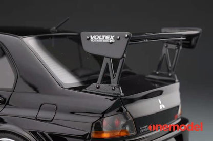 20C03-25 onemodel 1:18 Mitsubishi Voltex EVO IX Carbon Bonnet Version Black