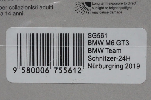 1:43 SPARK SG561 BMW M6 GT3 BMW Team Schnitzer Nurburgring 24h 2019 #42