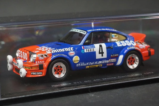 1:43 SPARK S4026 Porsche 911 SC 4th Monte Carlo Rally 1982 #4 model car