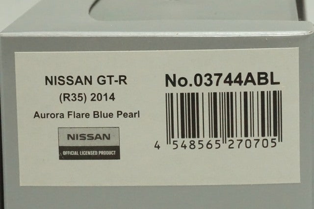 1:43 KYOSHO KS03744ABL Nissan GT-R R35 2014 Aurora Flare Blue