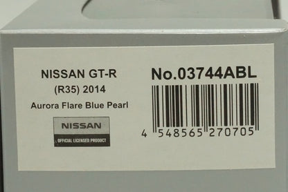 1:43 KYOSHO KS03744ABL Nissan GT-R R35 2014 Aurora Flare Blue