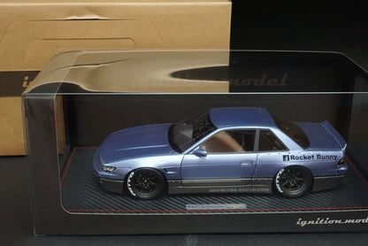 1:18 ignition model IG1133 Rocket Bunny S13 Version 1 Purple Silver / Gray