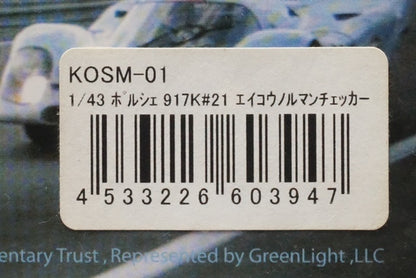 1:43 SPARK KOSM-01 Kaneko Office Porsche 917K #21 Gulf Glorious LM Checkered Flag No.3