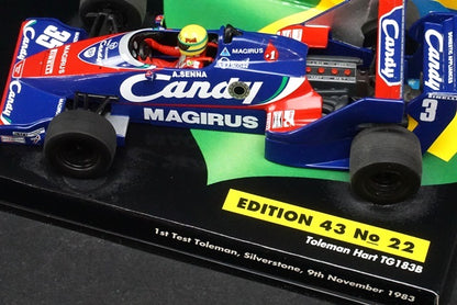 1:43 MINICHAMPS 540834335 Toleman Hart TG183B A.Senna Silverstone 1983 #35 ASC No.22