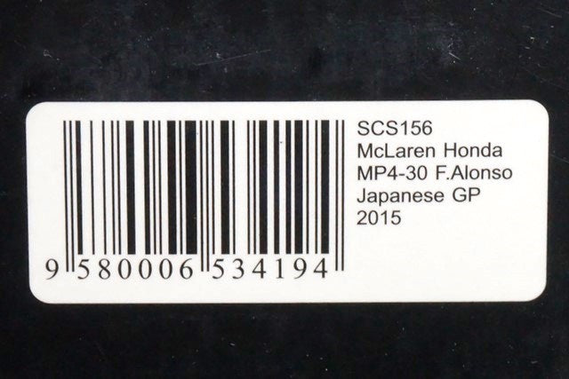 1:43 SPARK SCS156 McLaren Honda MP4-30 Japan GP 2015 F.Alonso #14