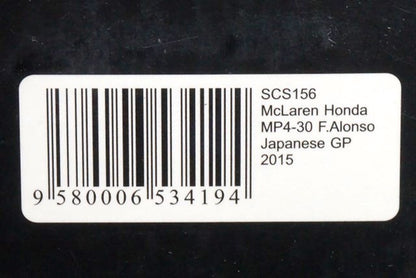 1:43 SPARK SCS156 McLaren Honda MP4-30 Japan GP 2015 F.Alonso #14