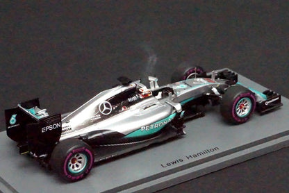 1:43 SPARK S5001 Mercedes F1 W07 Hybrid Monaco GP 2016 Winner #44 L.Hamilton