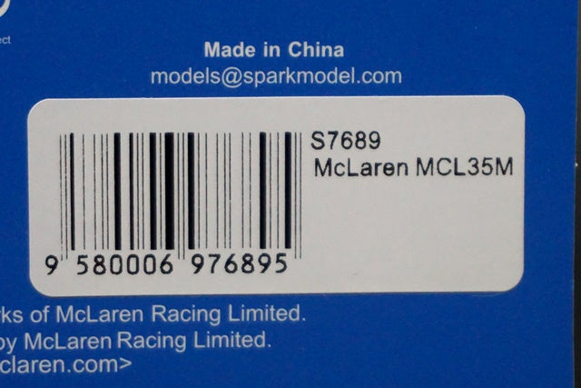 1:43 SPARK S7689 McLaren MCL35M Italy GP 2021 Winner #3 D.Ricciardo w/Pit Board