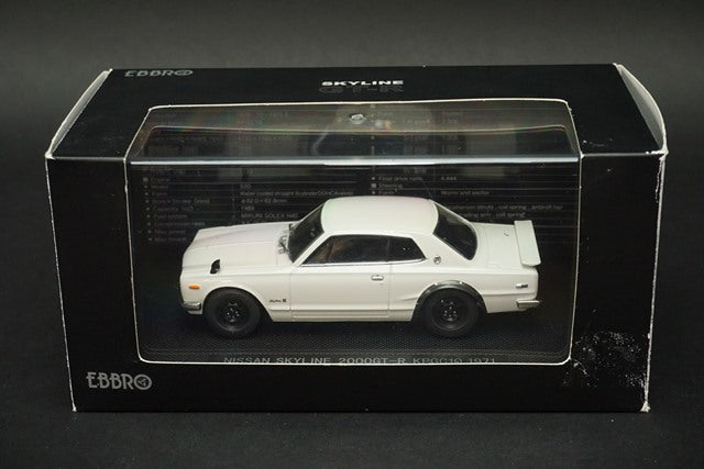 1:43 EBBRO 44026 Nissan Skyline 2000 GT-R KPGC10 1971 White