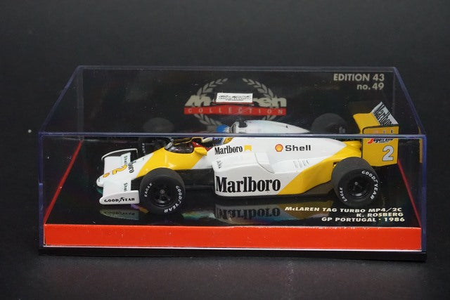 1:43 MINICHAMPS 530864392 McLaren TAG Turbo MP4/2C K.Rosberg Portuguese GP 1986 #2 McLaren Collection No.49 Marlboro