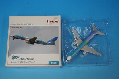 1:500 B757-200 Cebu Pacific City of Mainla RP-C2714 514811 Herpa irplane model