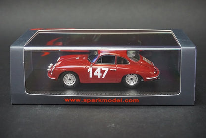 1:43 SPARK S6600 Porsche 356B 2000 Carrera2 GS-GT Monte Carlo Rally 1964 #147