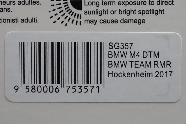 1:43 SPARK SG357 BMW M4 DTM BMW Team RMR Hockenheim 2017 #16