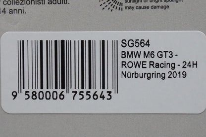 1:43 SPARK SG564 BMW M6 GT3 ROWE Racing Nurburgring 24h 2019 #99 model car