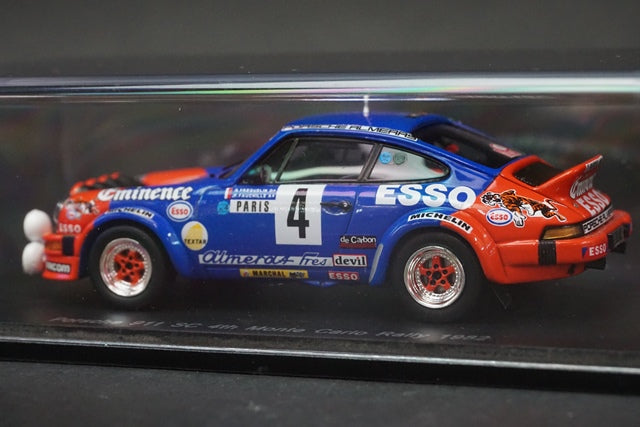 1:43 SPARK S4026 Porsche 911 SC 4th Monte Carlo Rally 1982 #4 model car