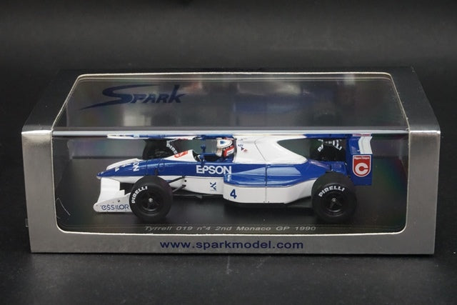 1:43 SPARK S1698 Tyrrell 019 2nd Monaco GP 1990 #4 J.Alesi