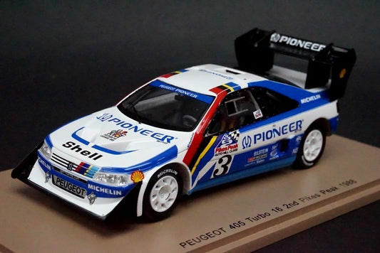 1:43 SPARK PP006 Peugeot 405 Turbo 16 Pikes Peak 1988 2nd #3