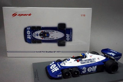 1:18 SPARK 18S472 Tyrrell P34 Brazilian GP 1977 #3 R.Peterson