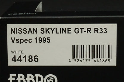 1:43 EBBRO 44186 Nissan Skyline GT-R R33 Vspec 1995 White