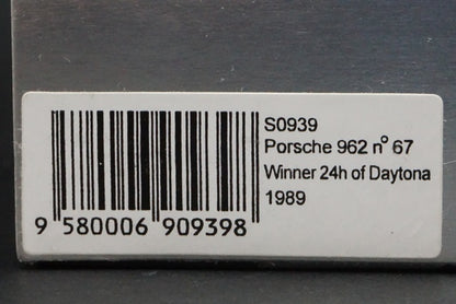 1:43 SPARK S0939 Porsche 962 Daytona 24h Winner 1989 #67