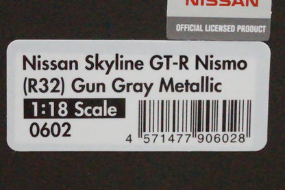 1:18 ignition model IG0602 Nissan Skyline GT-R NISMO (R32) Gun Gray Metallic