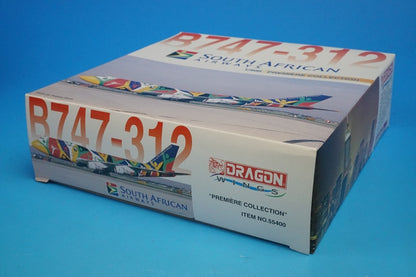 1:400 B747-312 South African Airways Zdizani ZS-SAJ 55400 Dragon airplane model