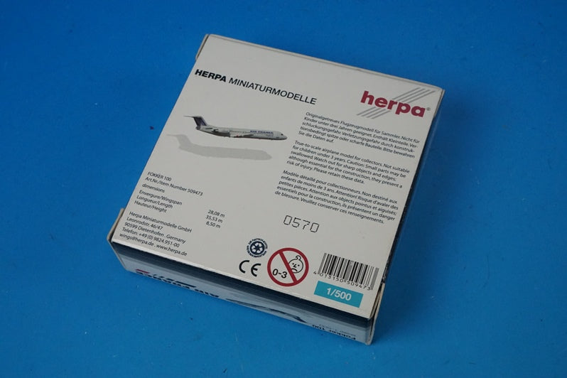 1:500 Fokker F100 Air France F-GIOG 509473 Herpa