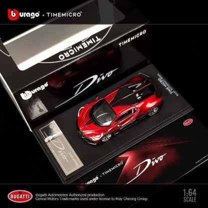 18-59159 TM Time Micro x Bburago 1:64 Bugatti Divo Red model car