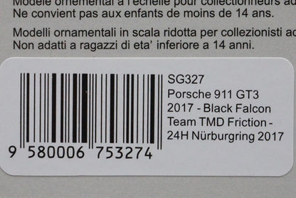 1:43 SPARK SG327 Porsche 911 GT3 Black Falcon Team TMD Friction Nurburgring 24H 2017 #65