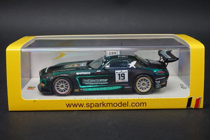 1:43 SPARK SB092 Mercedes Nenz SLS AMG GT3 Black Falcon #19 24h SPA 2014 model car