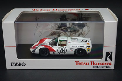 1:43 EBBRO 44791 Porsche 910 Japan GP Tetsu Ikuzawa 1968 #28 model car