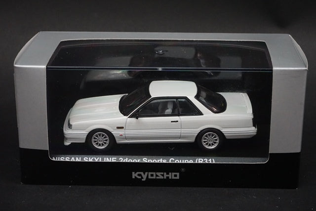 1:43 KYOSHO KS03707NW Nissan Skyline 2000 GTS NISMO R31 White Pearl