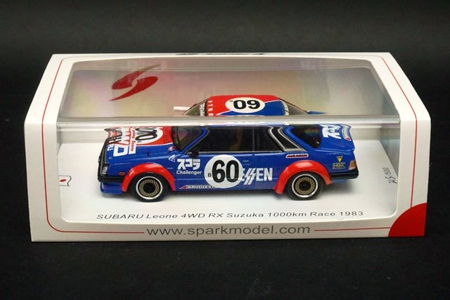 1:43 SPARK SJ064 Subaru Leone 4WD RX Suzuka 1000km Race 1983 #60