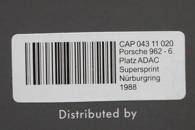 1:43 SPARK CAP04311020 Kartima Porsche 962 6.Platz ADAC Supersprint Nurburgring U.Schaefer 1988 #8 Jagermeister