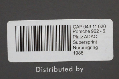 1:43 SPARK CAP04311020 Kartima Porsche 962 6.Platz ADAC Supersprint Nurburgring U.Schaefer 1988 #8 Jagermeister