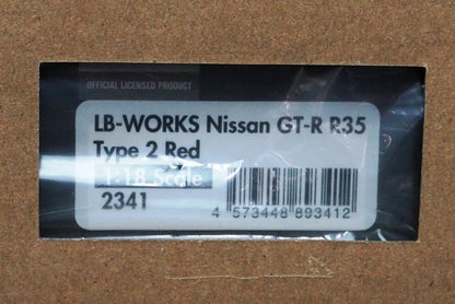 1:18 ignition model IG2341 LB-works Nissan GT-R R35 Type2 Red