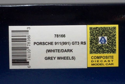 1:18 AUTOart 78166 Porsche 911(991) GT3 RS White w/Dark Gray Wheels